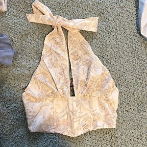 Cider xs halter zipper corset top